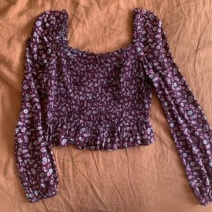 Wild fable off the shoulder flowery top